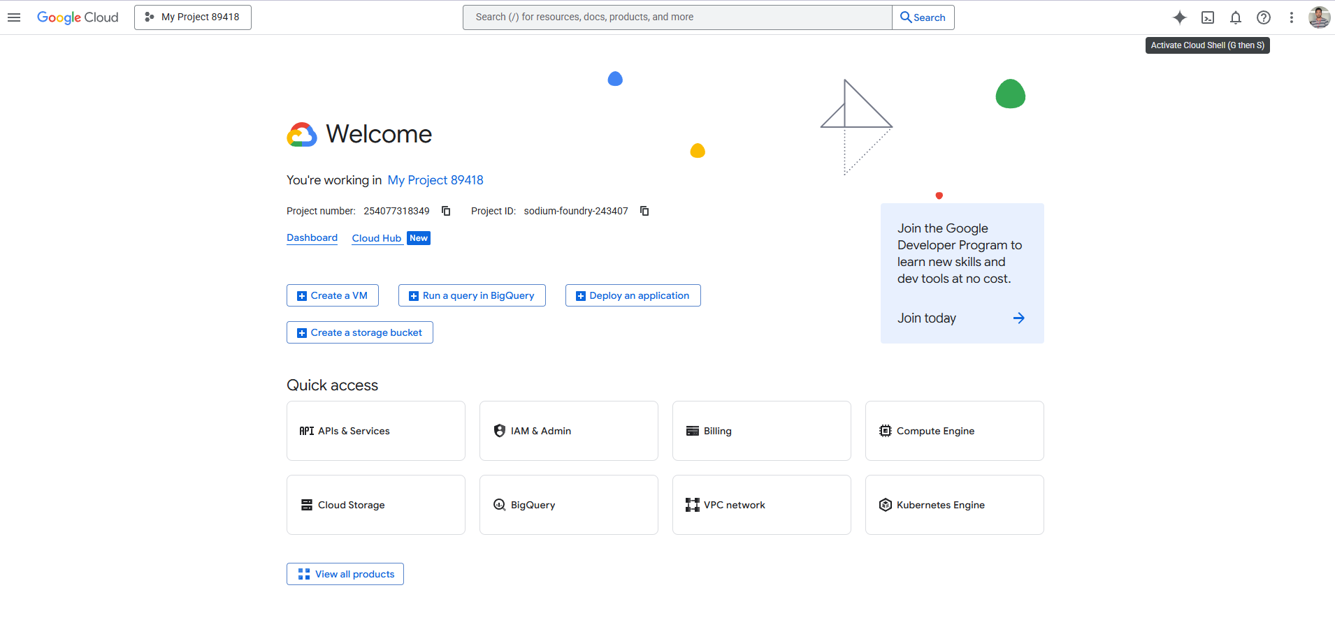 Google Cloud Console Google Cloud Console